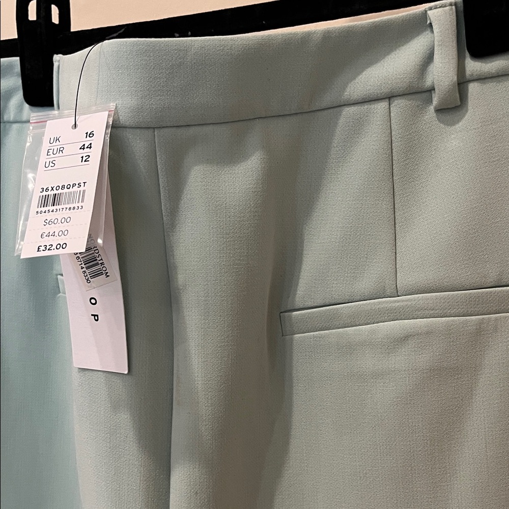 NWT Topshop Mint Green Belted Suit - Blazer & Pants - Picture 11 of 11
